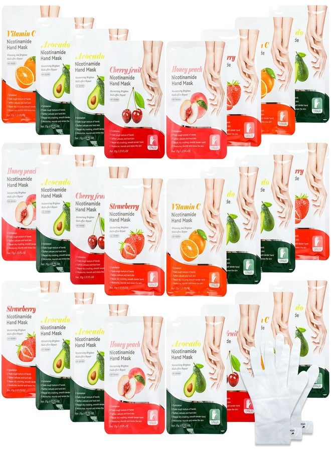 Swiffen 24 Pcs Fruits Beauty Hand Mask Bulk Hydrating Hand Moisturizing Gloves Treatment Mask for Spa Kit Sleeping Skincare Gift Beauty Kits for Women - Image 1
